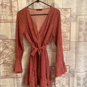Red Cowgirl Wrap Dress